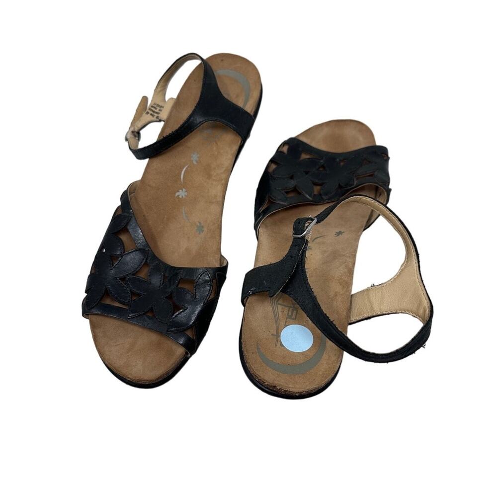 Dansko black floral cut out sandal size 40 - Picture 2 of 9